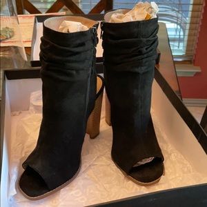 Madden NYC peep toe booties